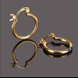 24ct gold plated hoop earrings